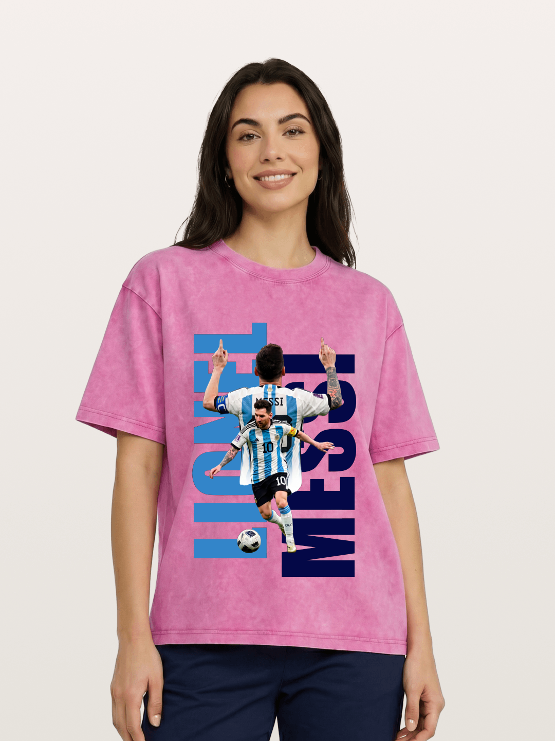 Lionel Messi Argentina 10 Washed T-shirt