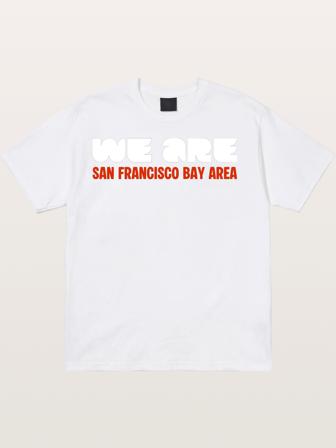 San Francisco Bay Area Red Text Cotton T-shirt