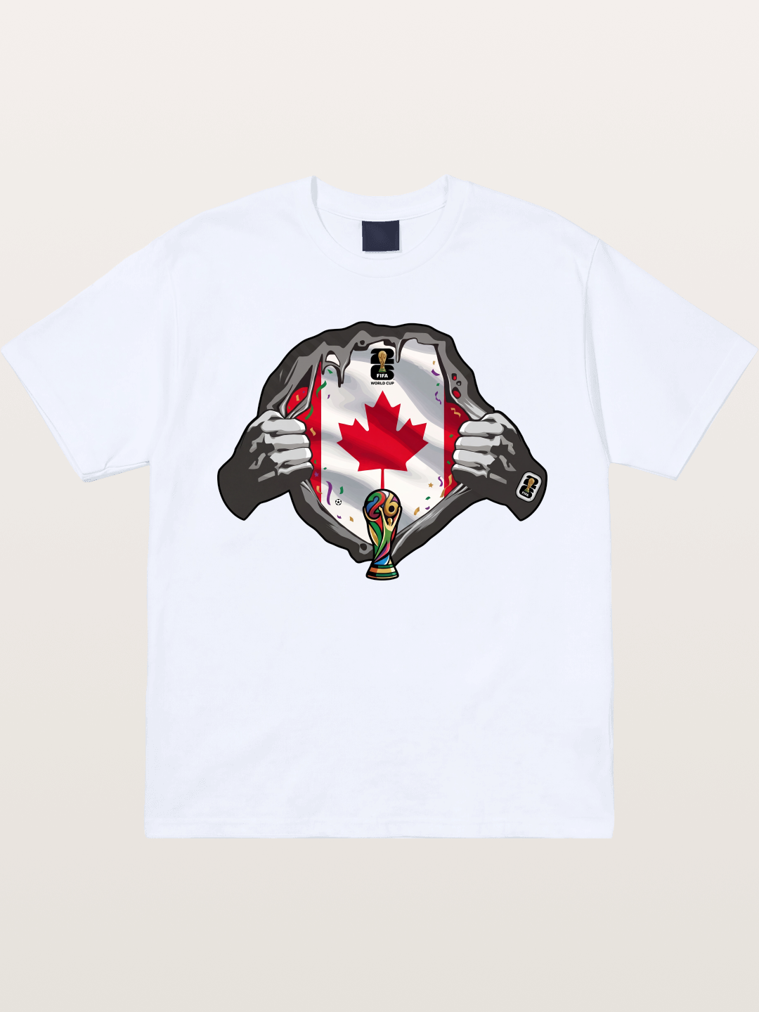 Canada Flag World Cup Poster Gildan T-shirt