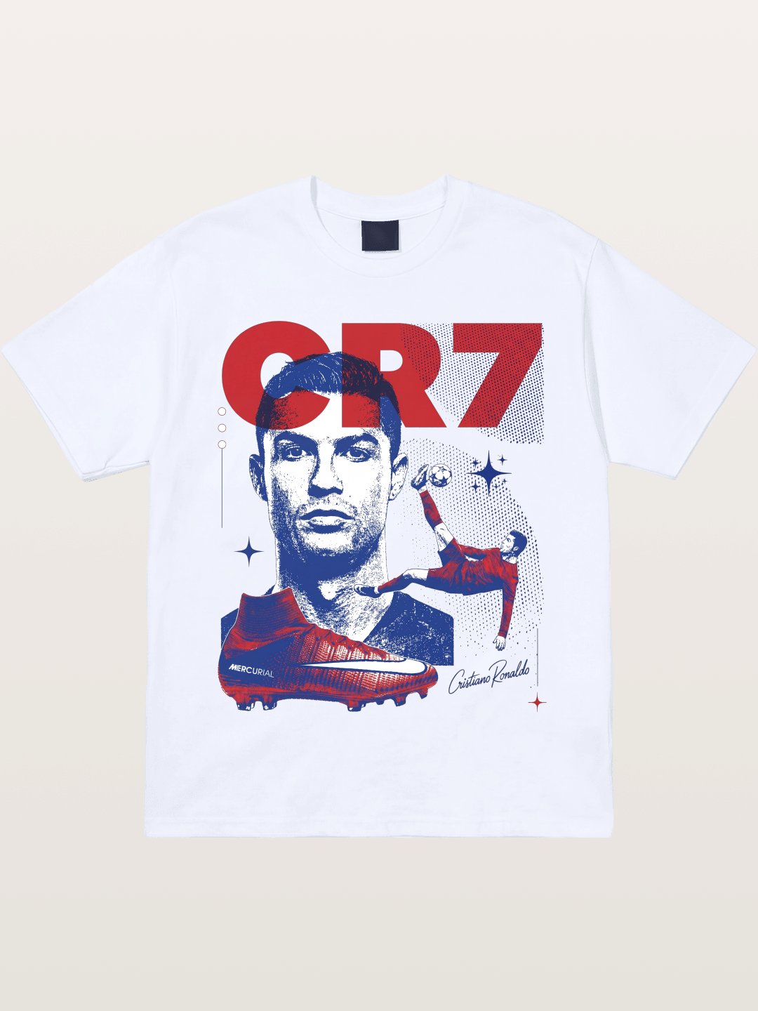 CR7 Retro Halftone Print Gildan T-shirt