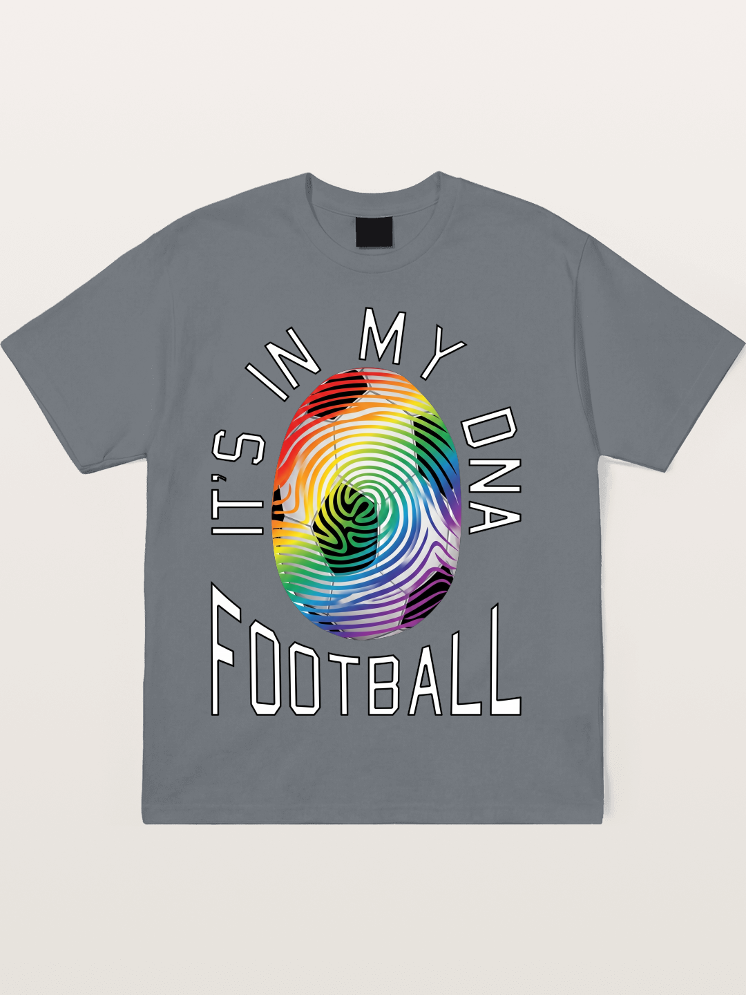 Football DNA Rainbow Print Cotton T-shirt