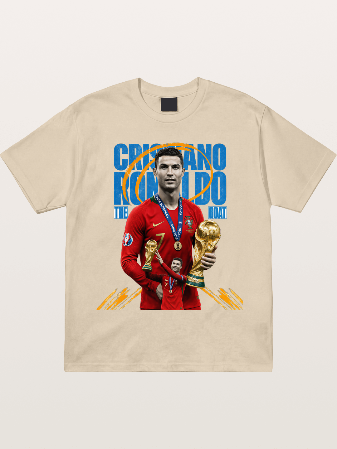 CR7 Portugal WC Trophy Art Gildan T-shirt