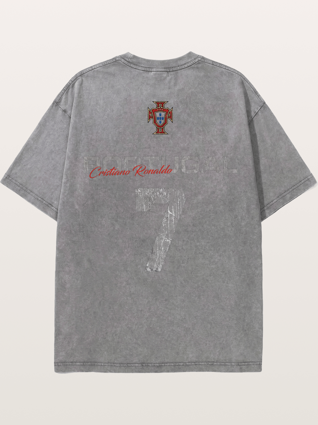 Portugal Ronaldo 7 Jersey Washed T-shirt