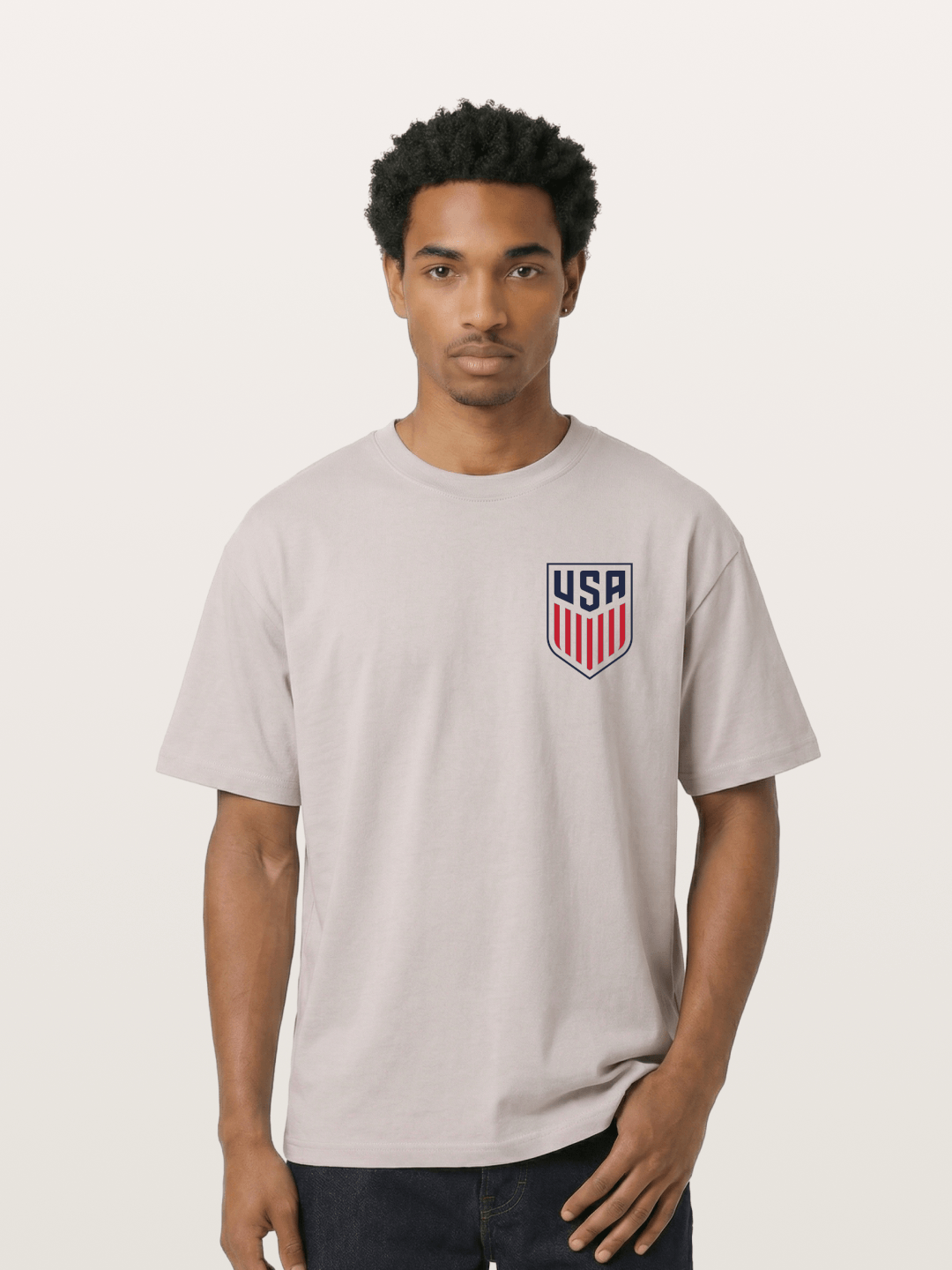 USA Soccer Stars Stripes Crest Cotton T-shirt
