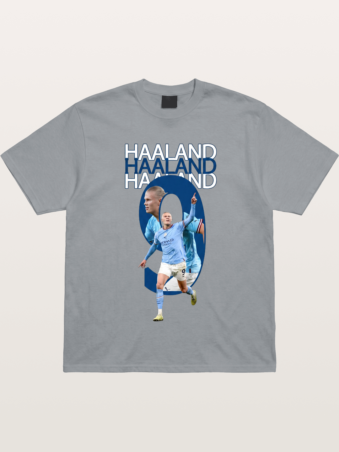 Haaland Man City Number 9 Art Gildan T-shirt