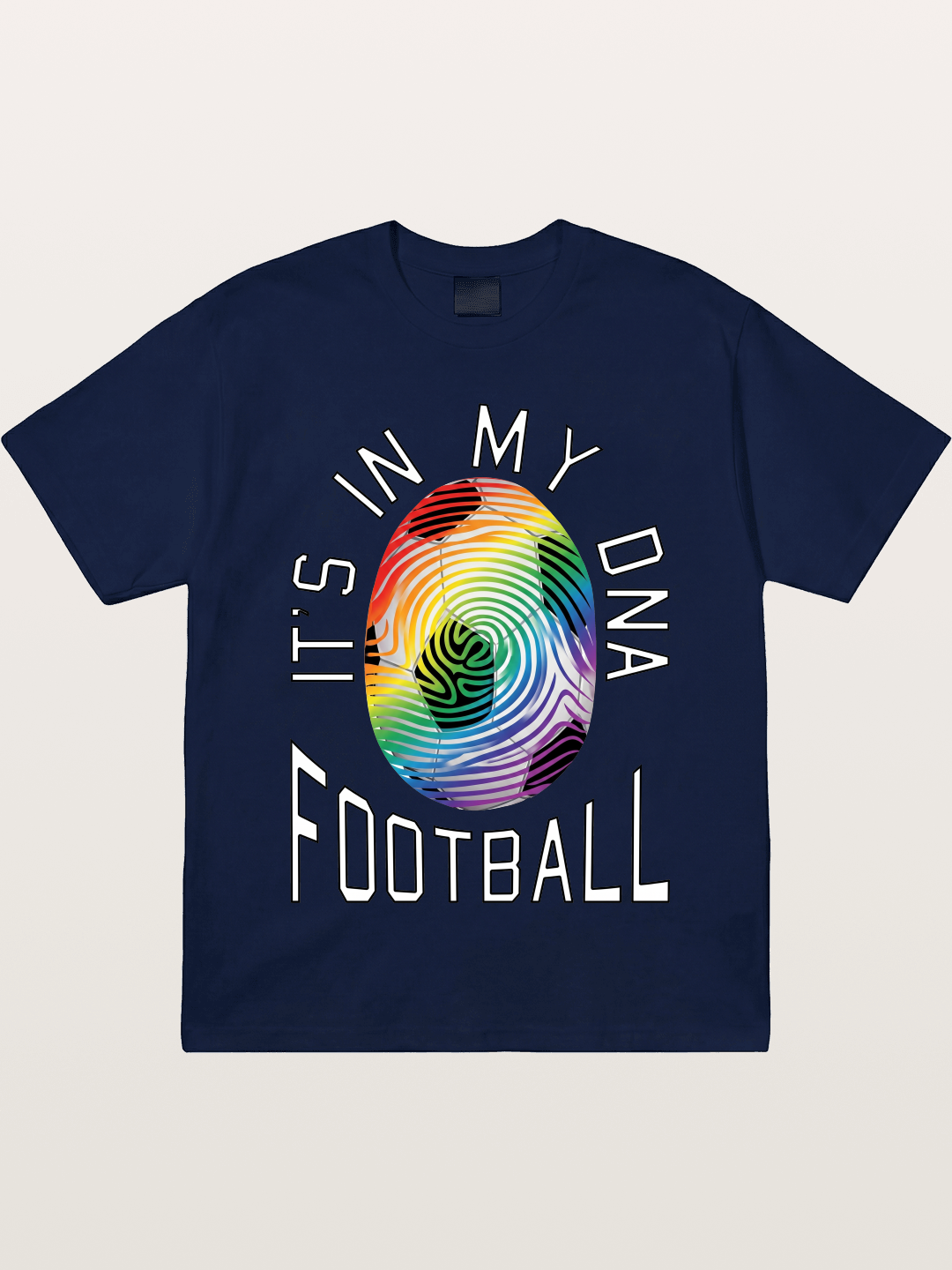 Football DNA Rainbow Print Gildan T-shirt