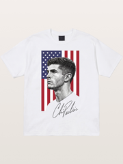 Christian Pulisic US Flag Backdrop Cotton T-shirt