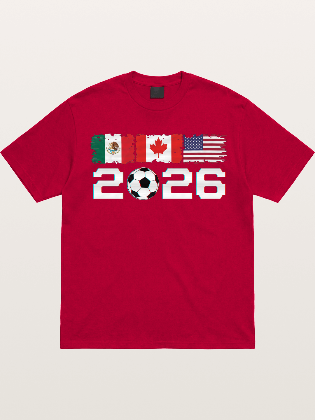 2026 WC USA Mexico Canada Flags Gildan T-shirt