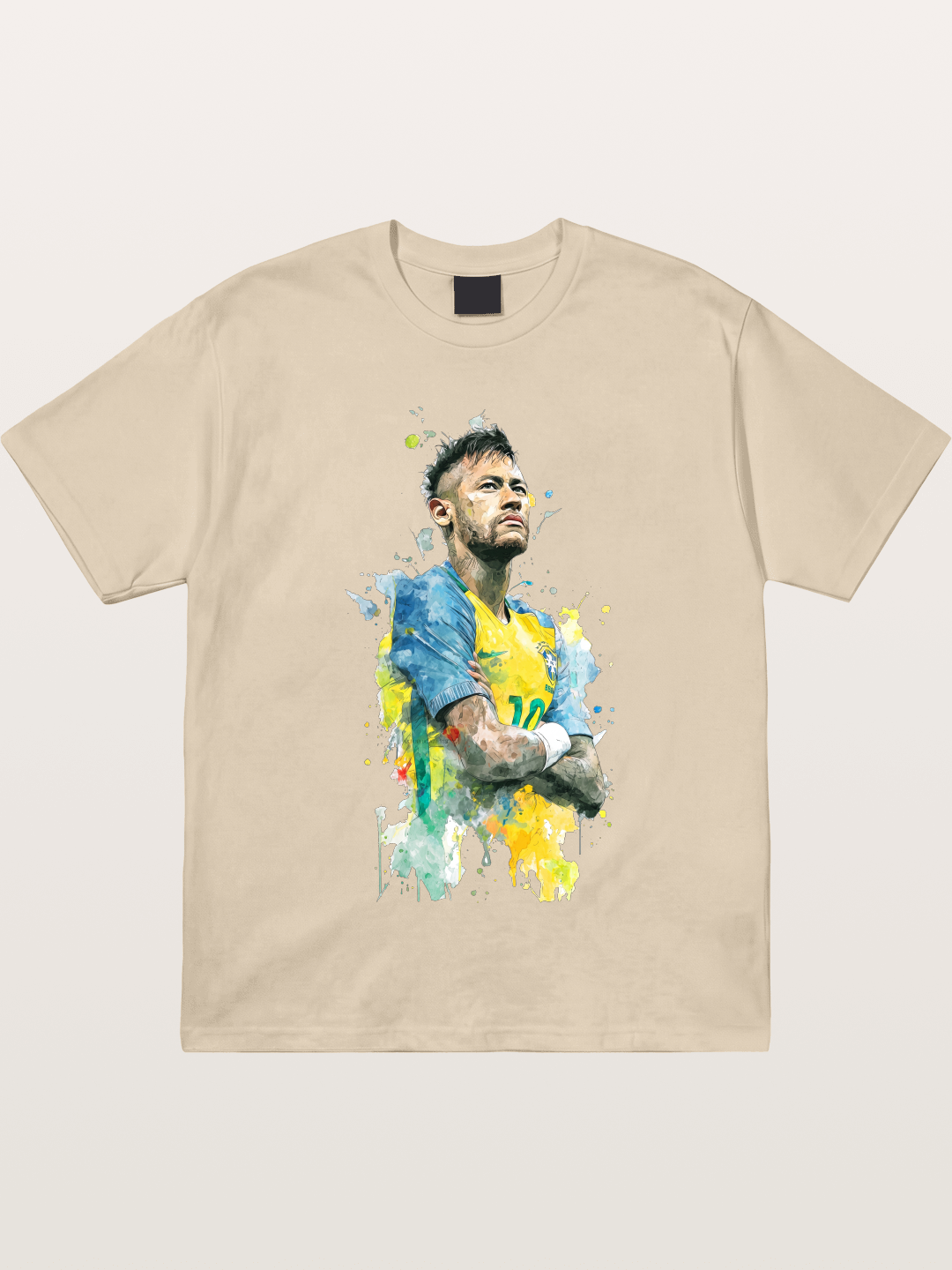 Neymar Brazil Watercolor Print Gildan T-shirt