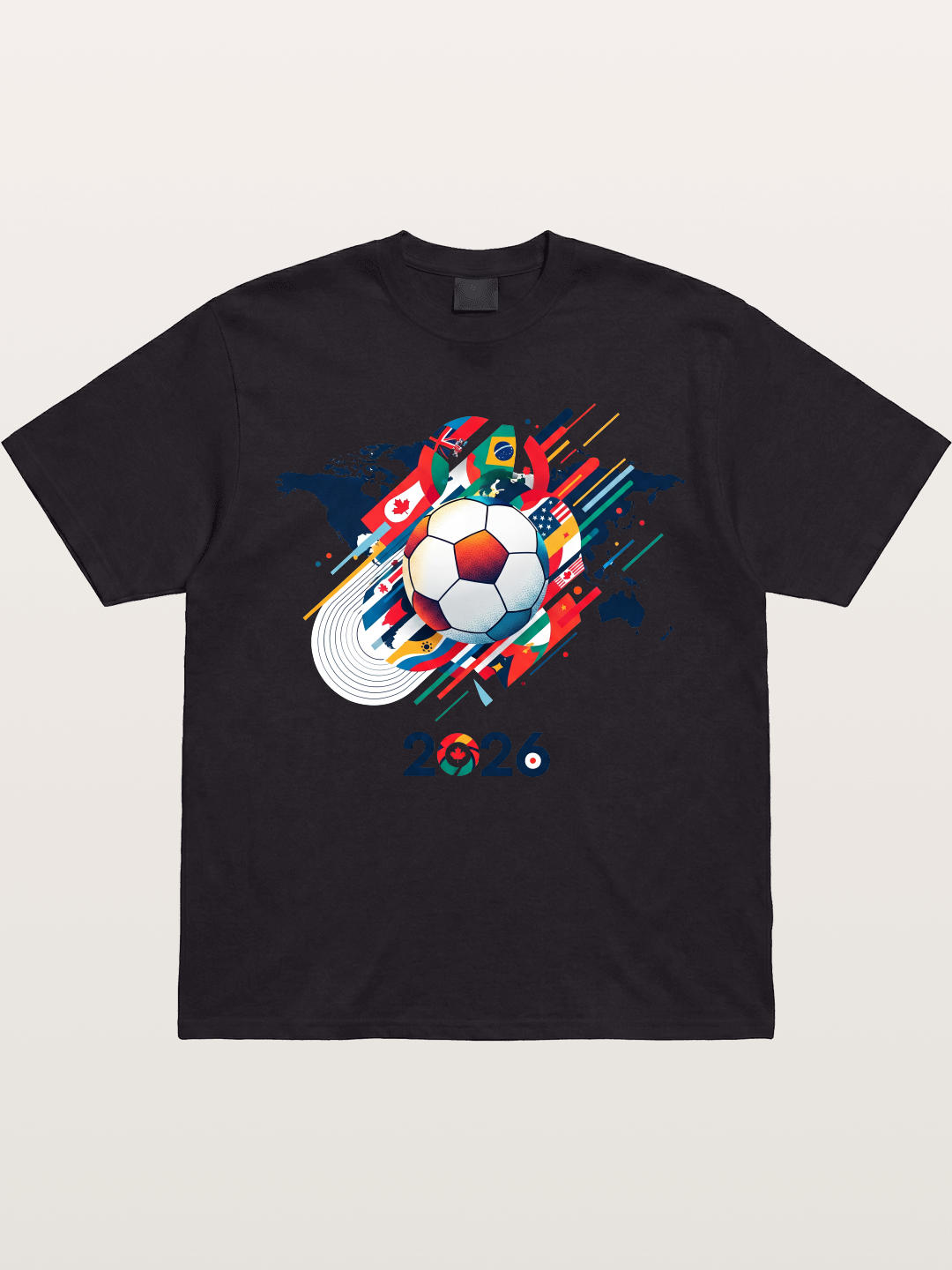 World Cup 2026 Global Flags Print Gildan T-shirt