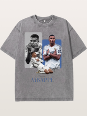 Mbappe Real Madrid Collage Washed T-shirt