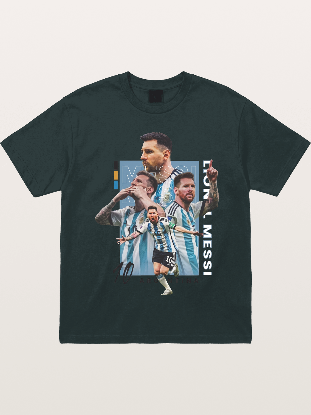 Messi Argentina Layered Collage Gildan T-shirt