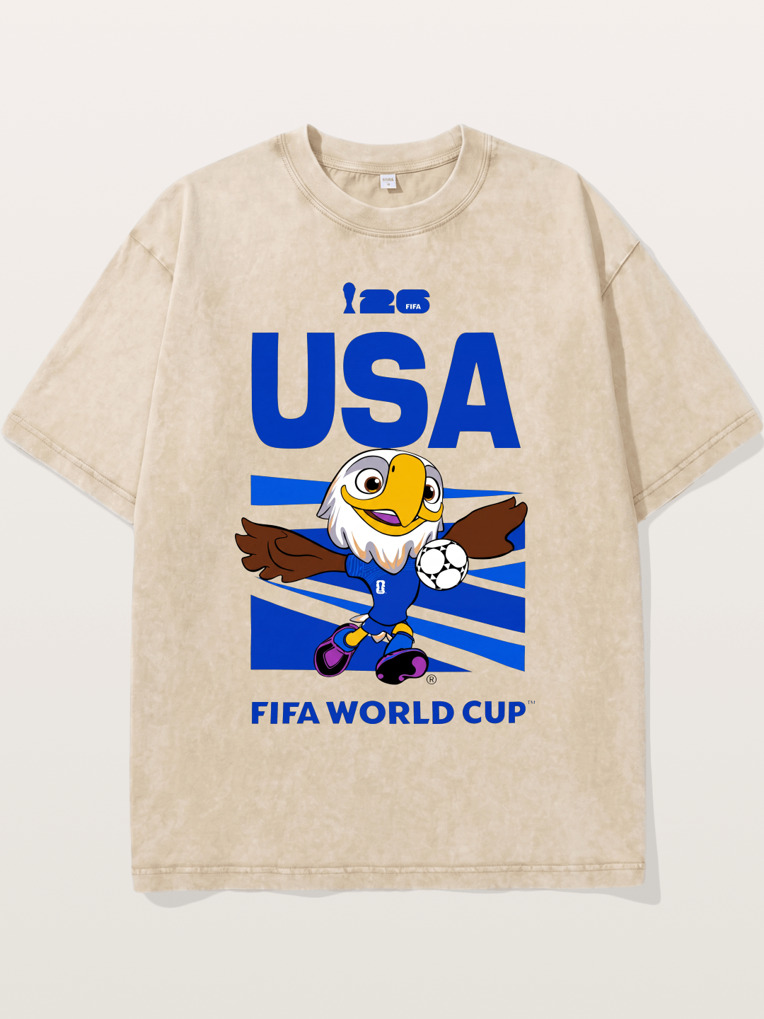 USA WC 2026 Eagle Mascot Design Washed T-shirt
