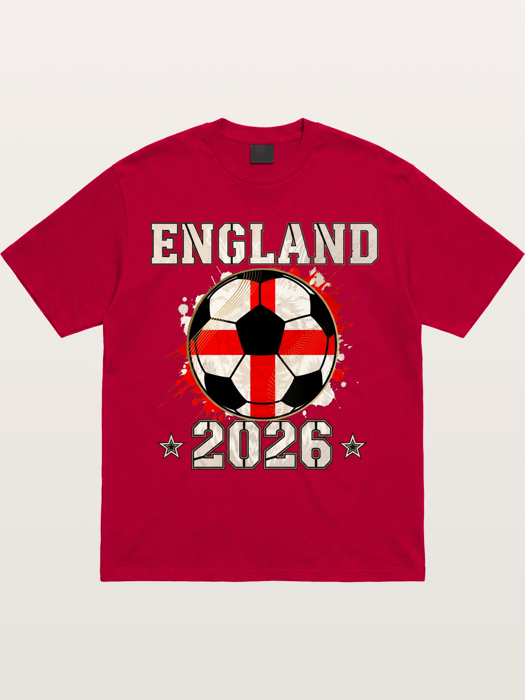 England 2026 Soccer Cross Flag Gildan T-shirt