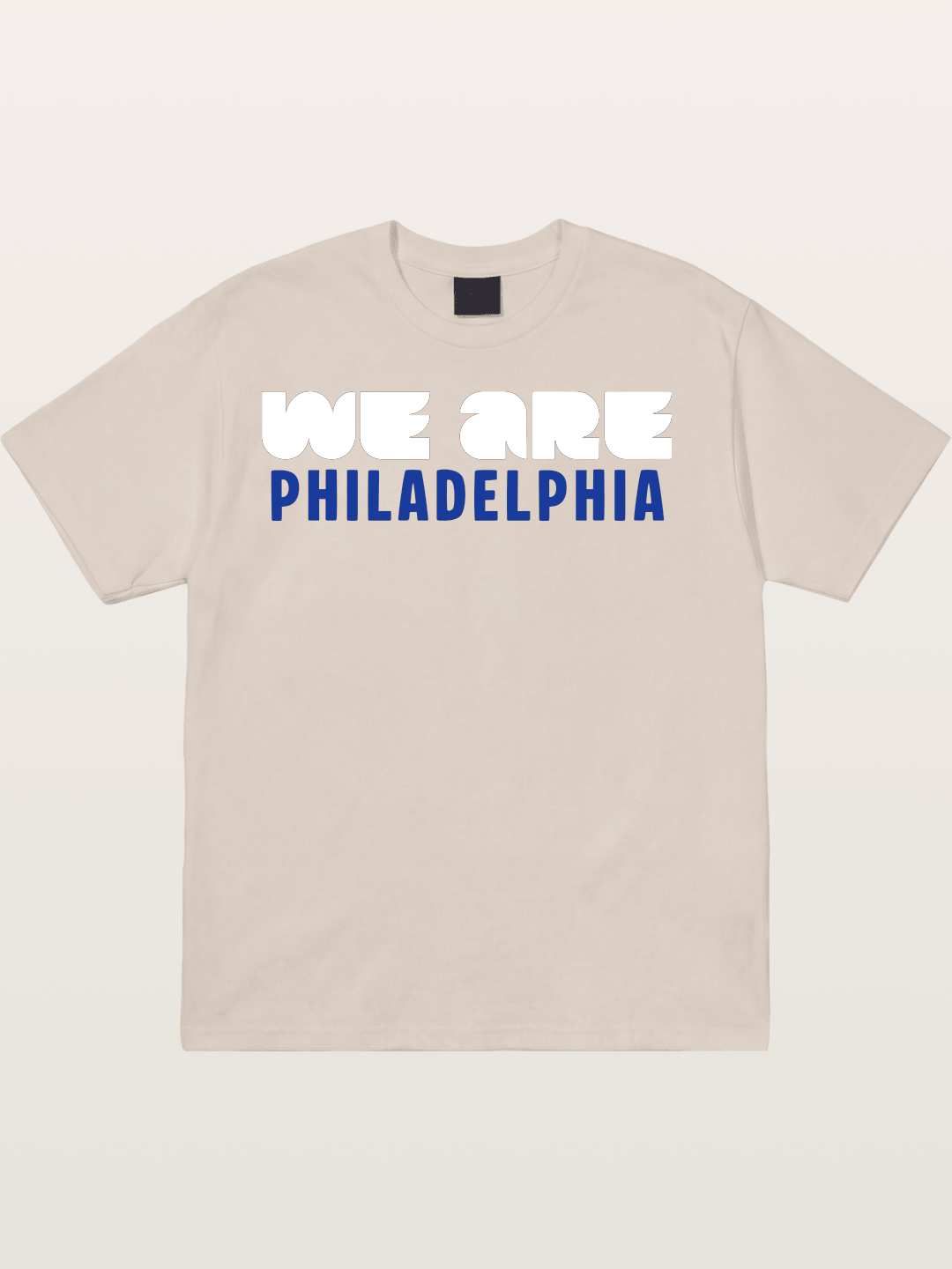 Philadelphia Navy Blue Bold Print Cotton T-shirt