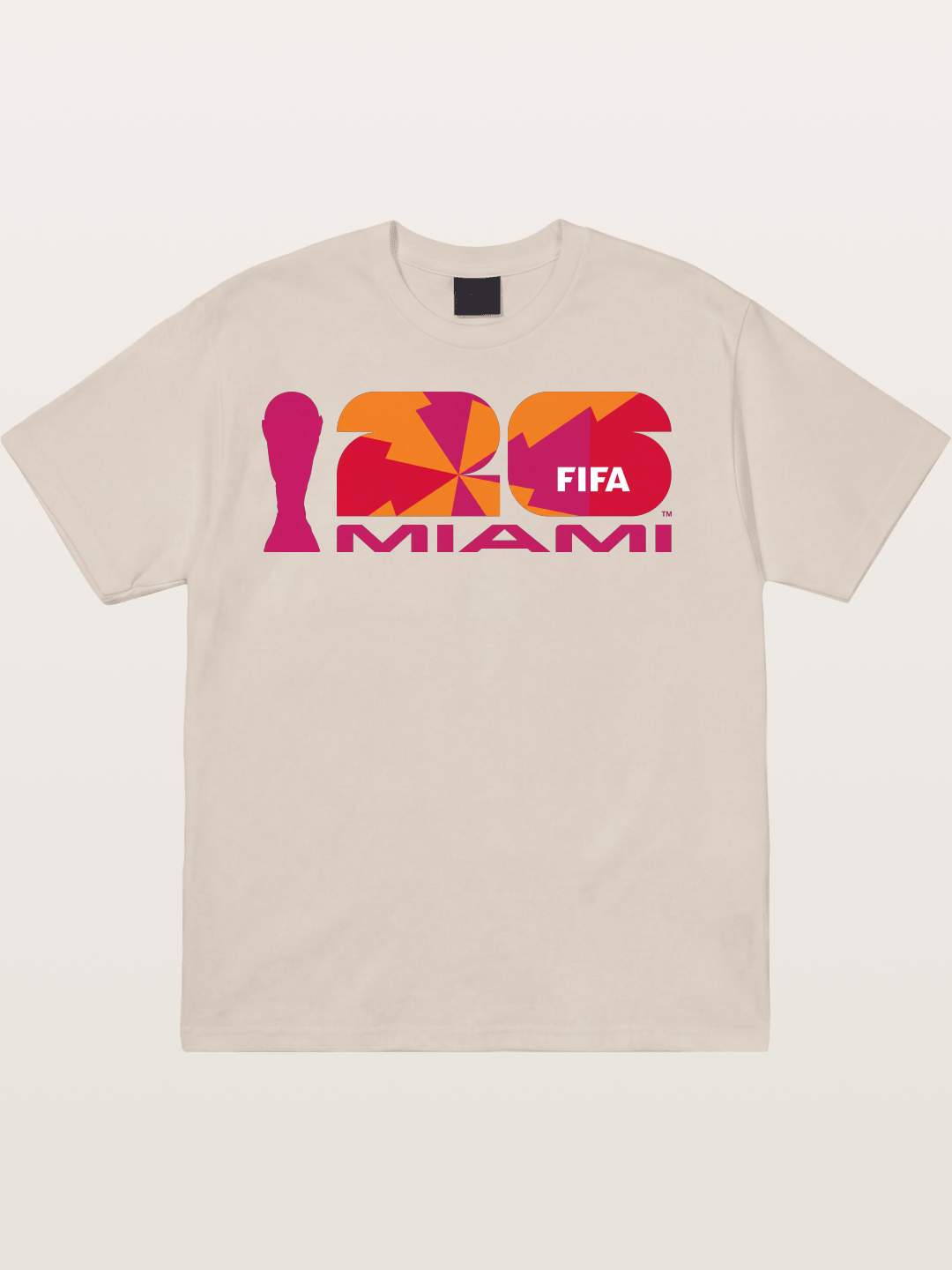 Miami WC 2026 Colorful Geometric Logo Cotton T-shirt