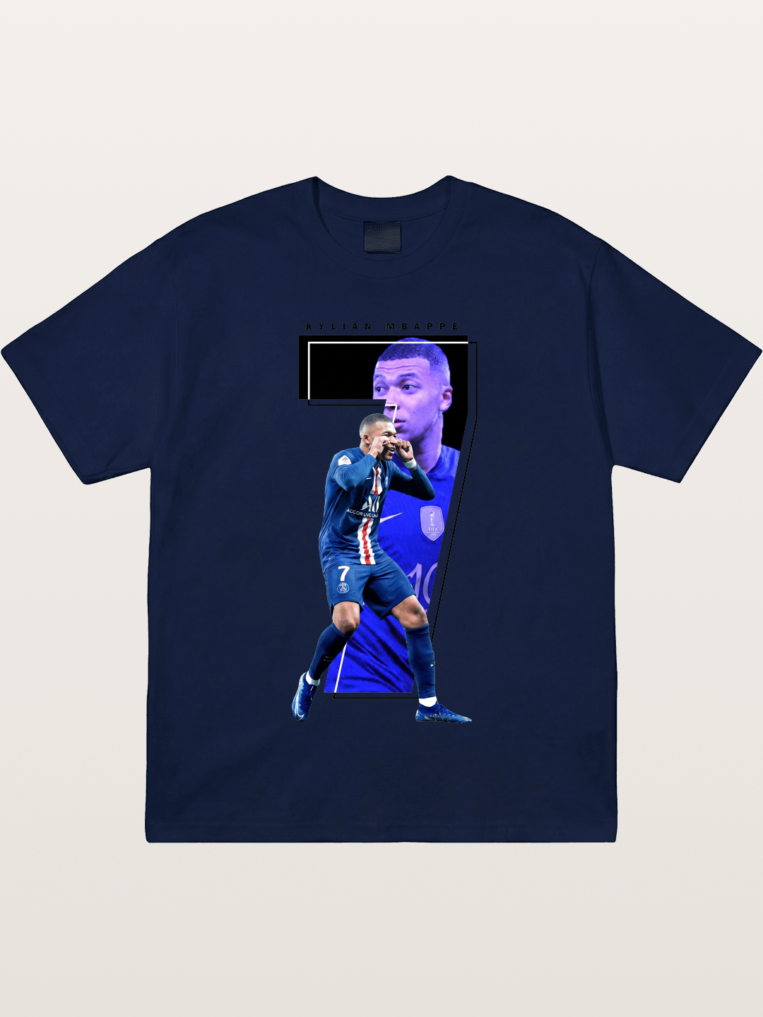 Mbappe Dual Portrait Collage Gildan T-shirt