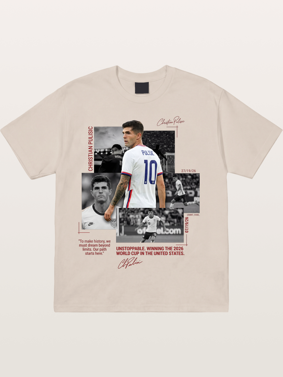 Christian Pulisic Match Day Montage Cotton T-shirt