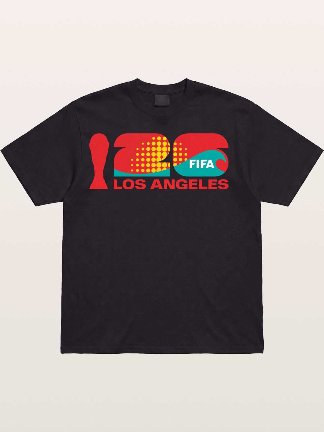 LA WC 2026 Geometric Dot Logo Cotton T-shirt