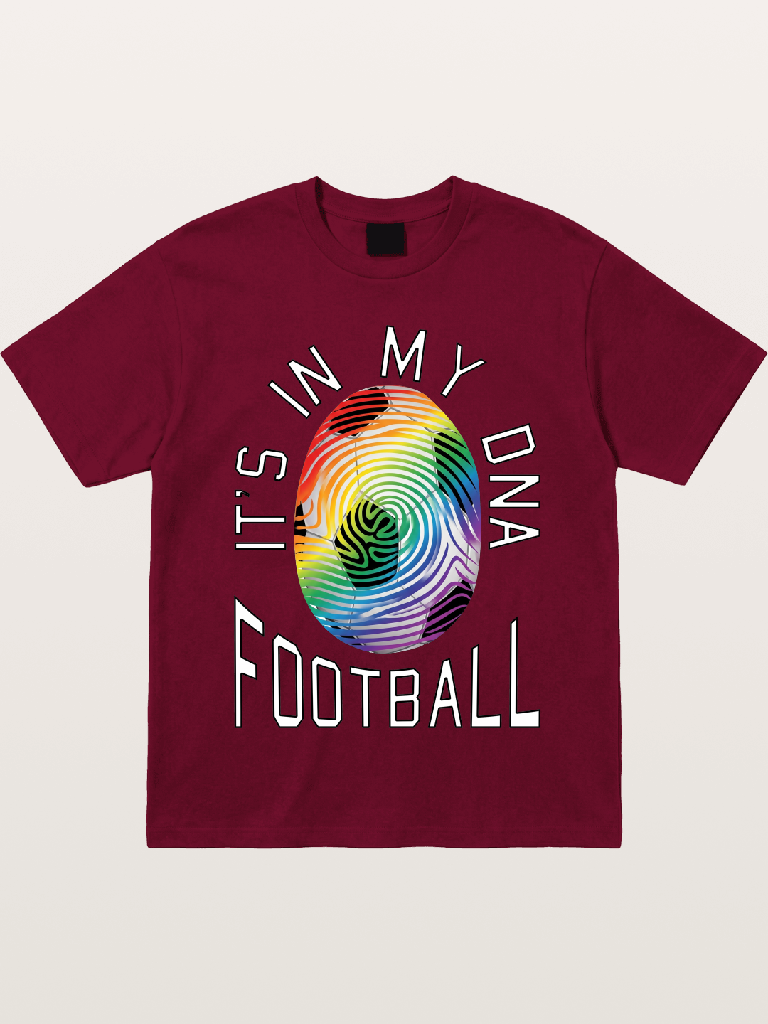 Football DNA Rainbow Print Gildan T-shirt