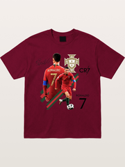 CR7 Portugal Crest Montage Gildan T-shirt