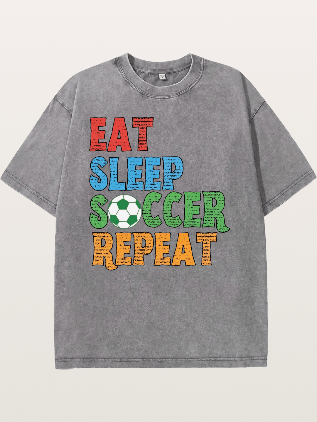 Eat Sleep Soccer Repeat Washed T-shirt