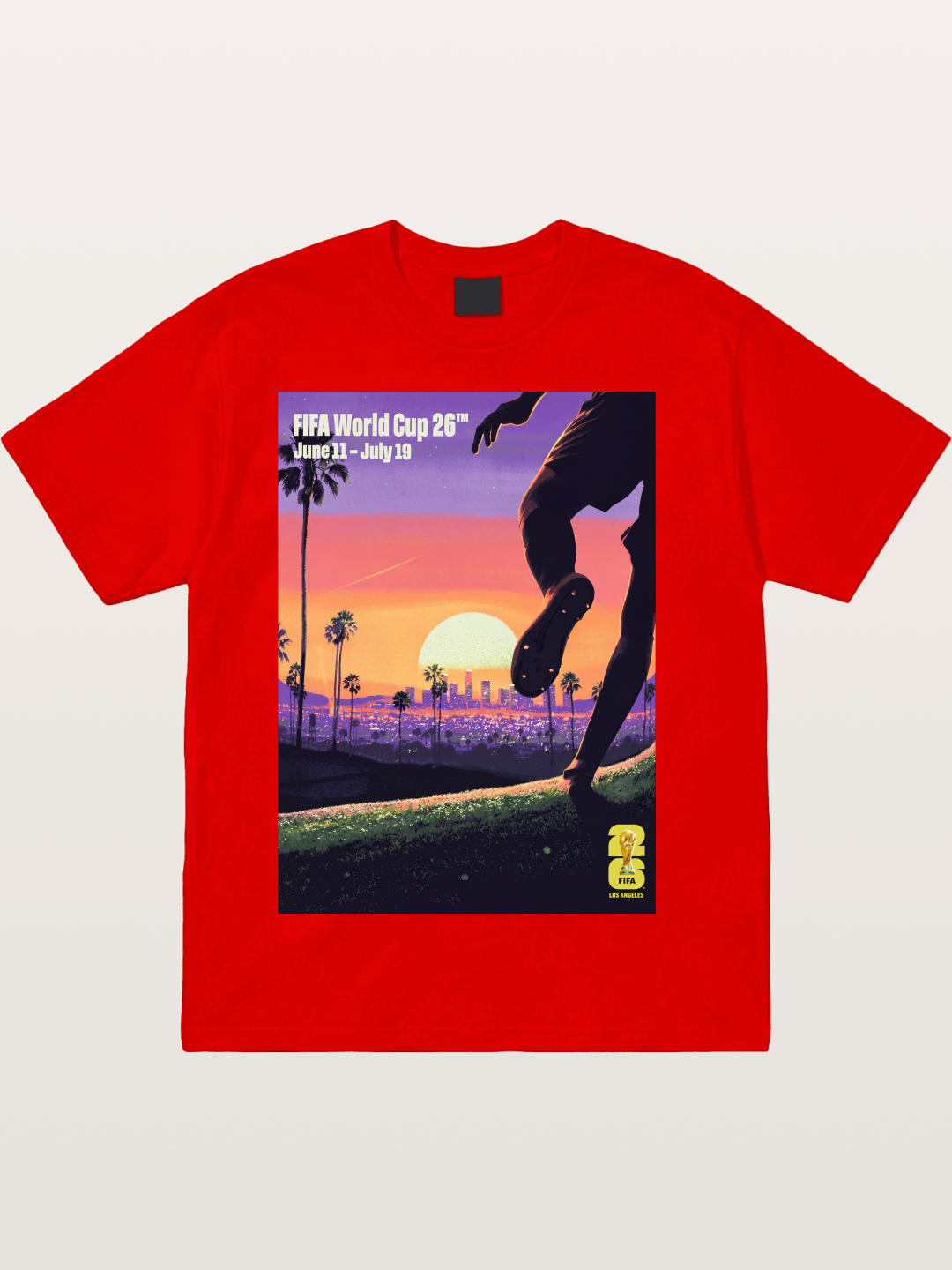 LA WC 2026 Sunset Soccer Kick Cotton T-shirt