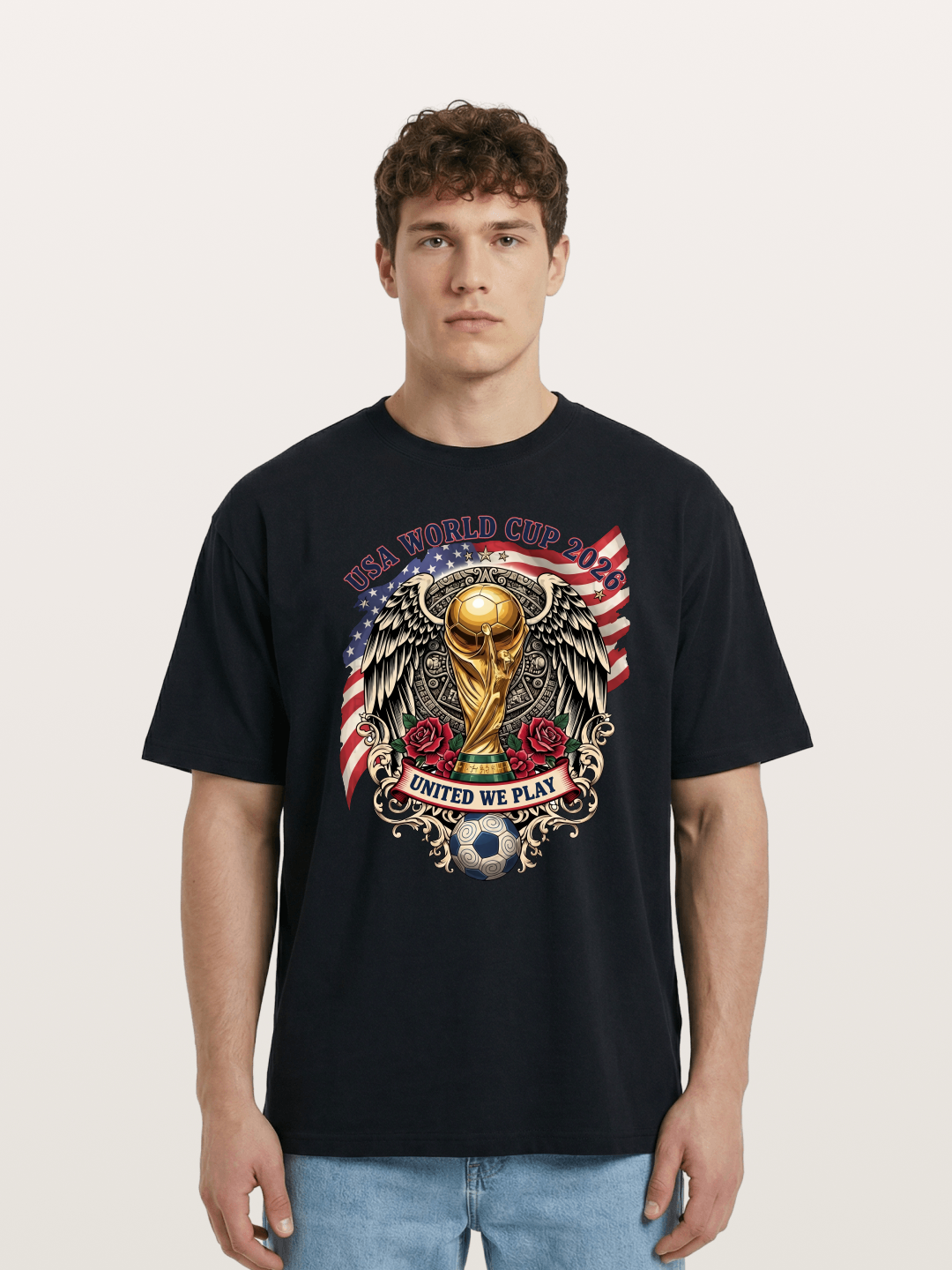 USA 2026 Winged World Cup Trophy Cotton T-shirt