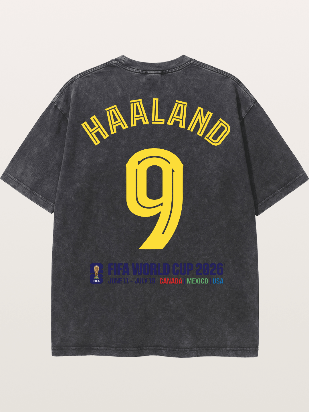 Haaland 9 World Cup 2026 Washed T-shirt