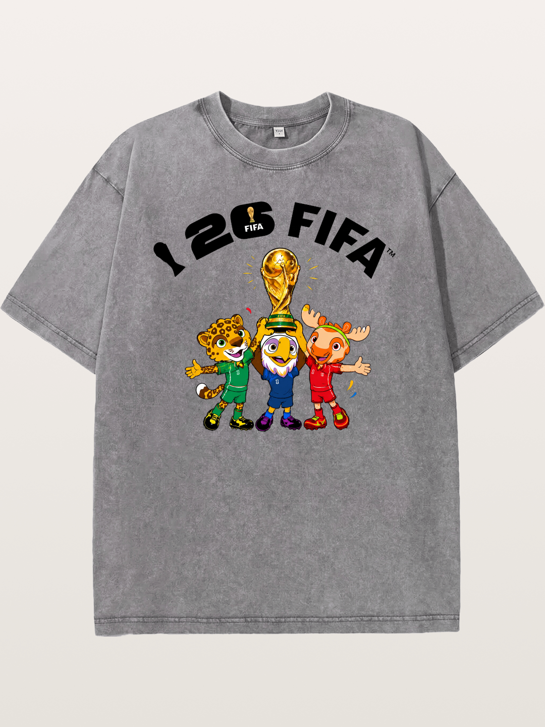 2026 FIFA Mascots Trophy Graphic Washed T-shirt