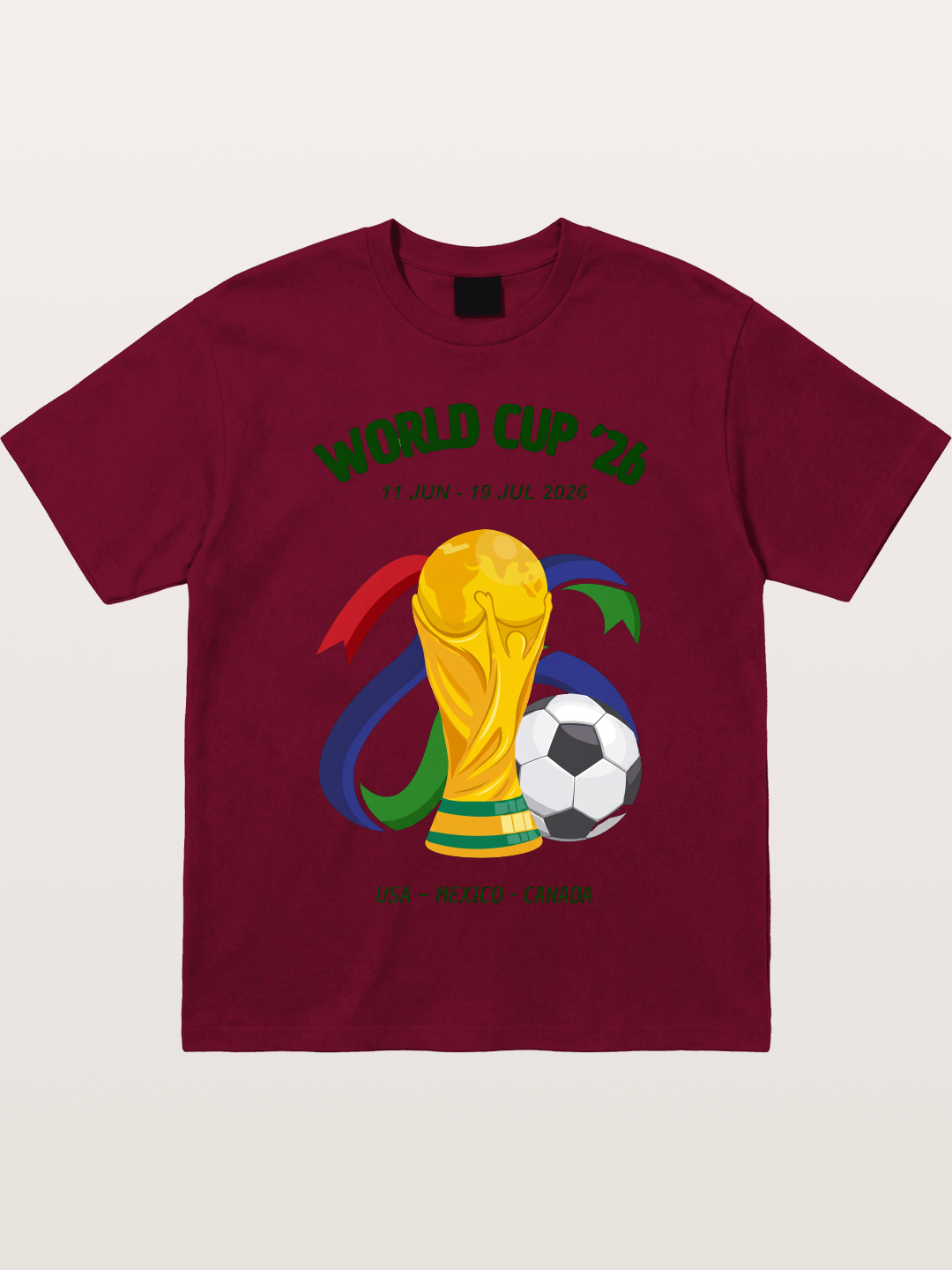 World Cup 26 Trophy and Soccer Ball Gildan T-shirt