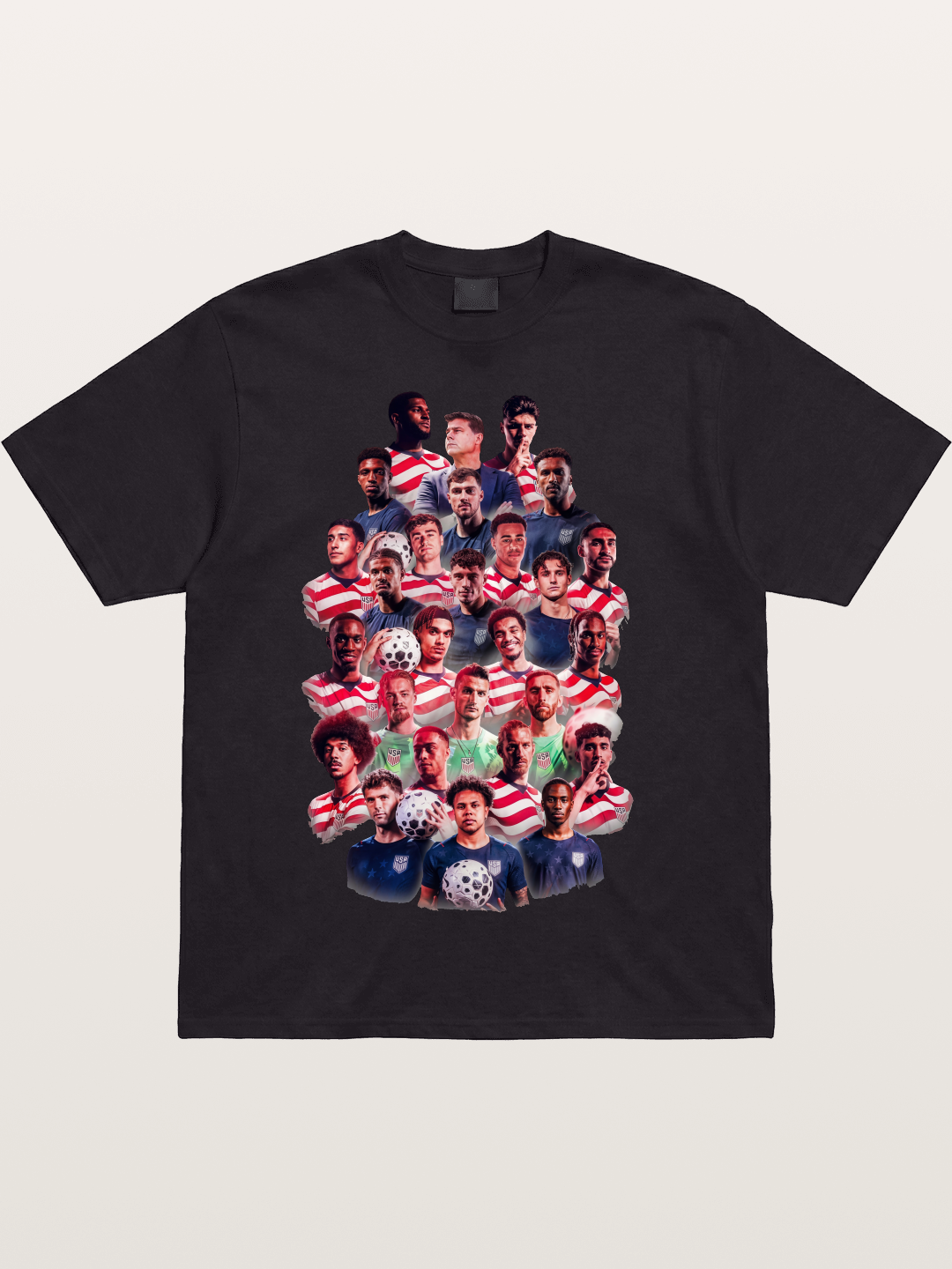 USMNT Full Squad Collage Portrait Cotton T-shirt