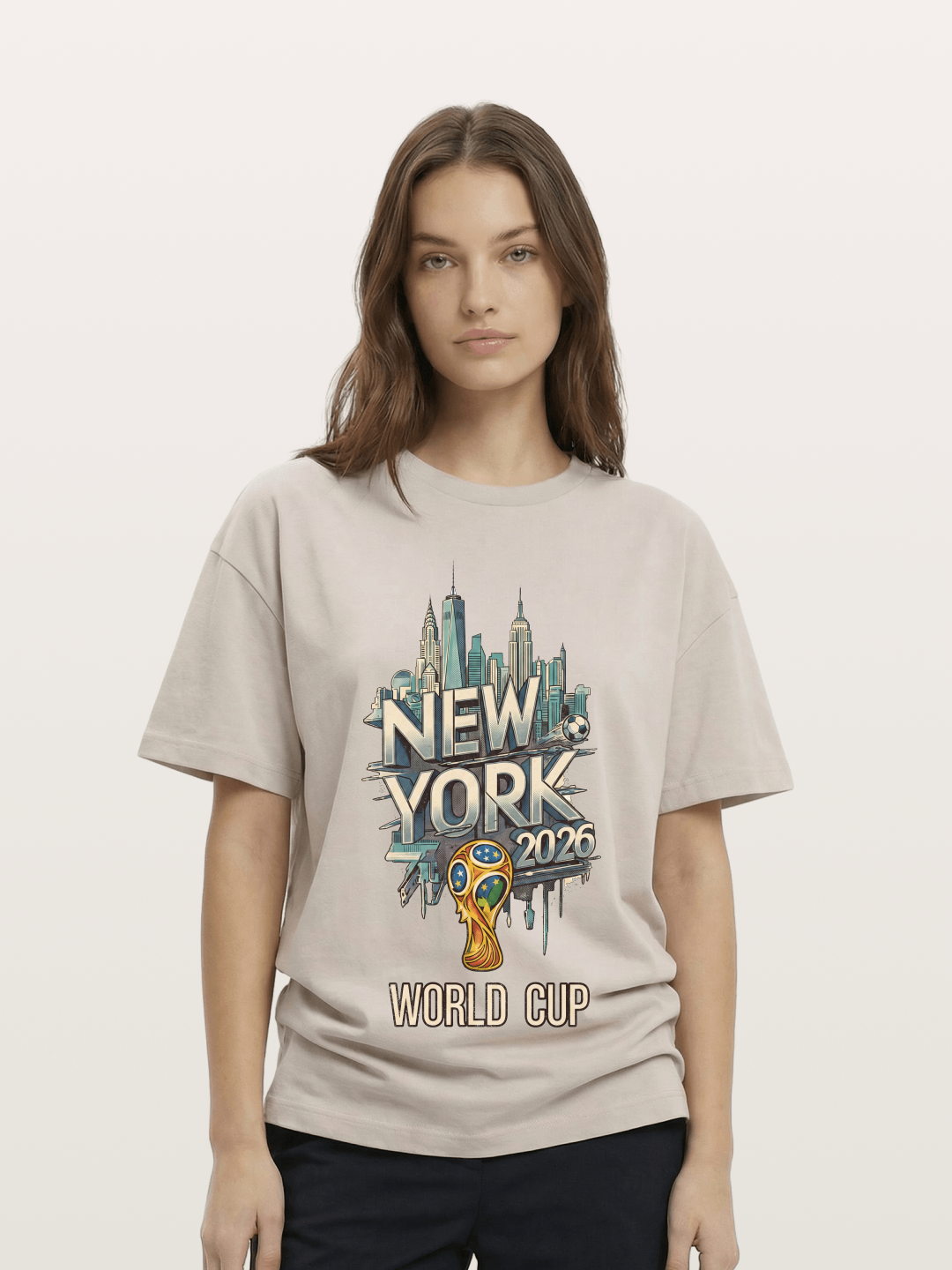 NYC World Cup 2026 Emblem Cotton T-shirt