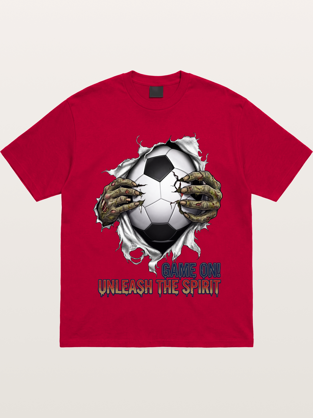 Zombie Claw Tear Soccer Print Gildan T-shirt