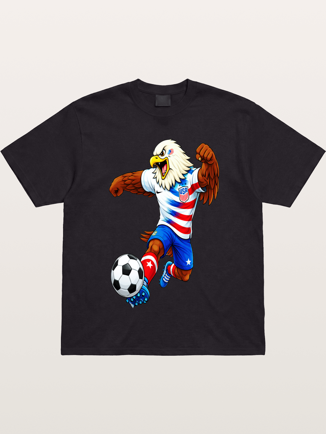 USA Eagle Mascot Soccer Graphic Gildan T-shirt