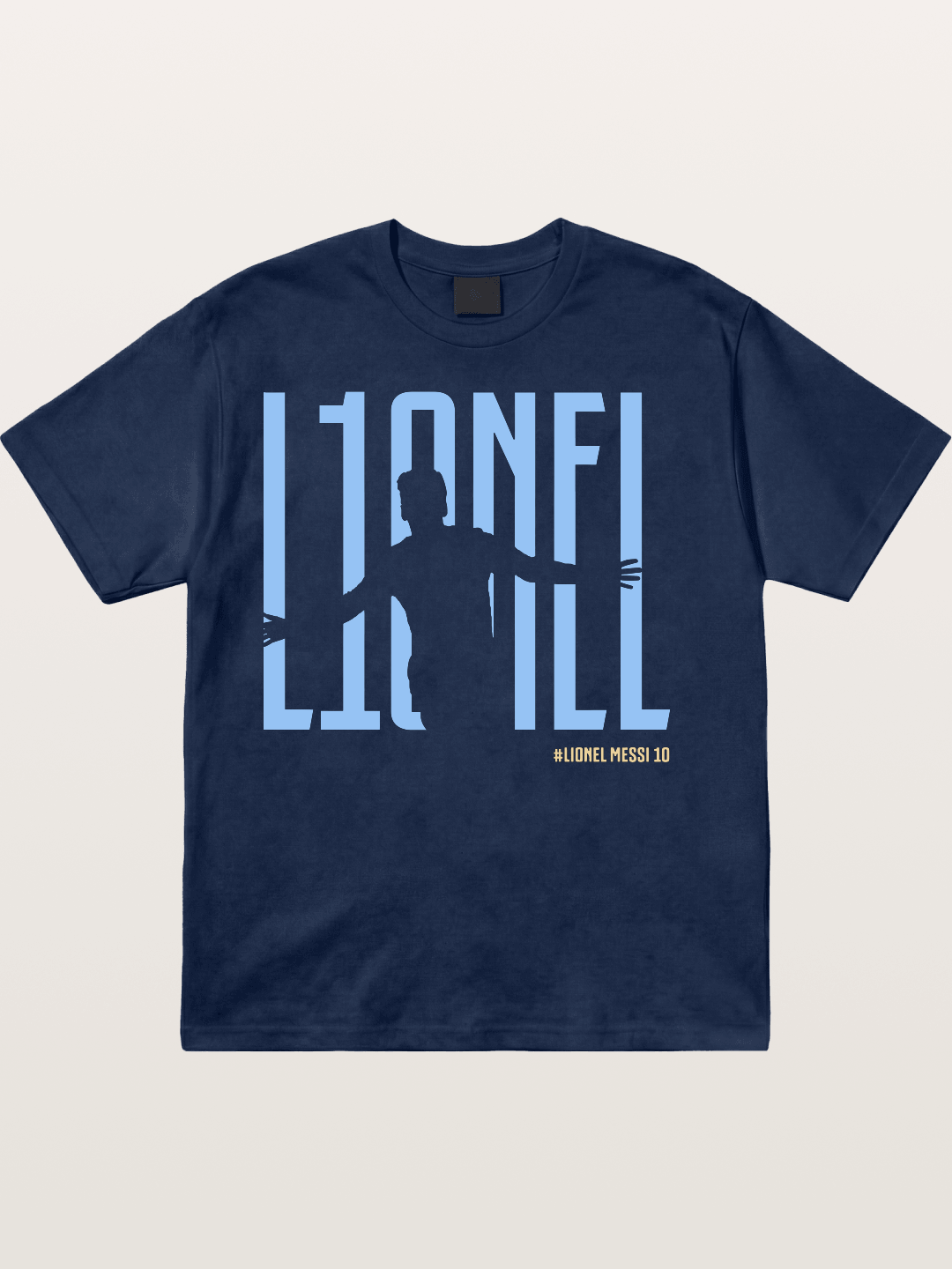 Lionel Messi Celebration Silhouette Cotton T-shirt