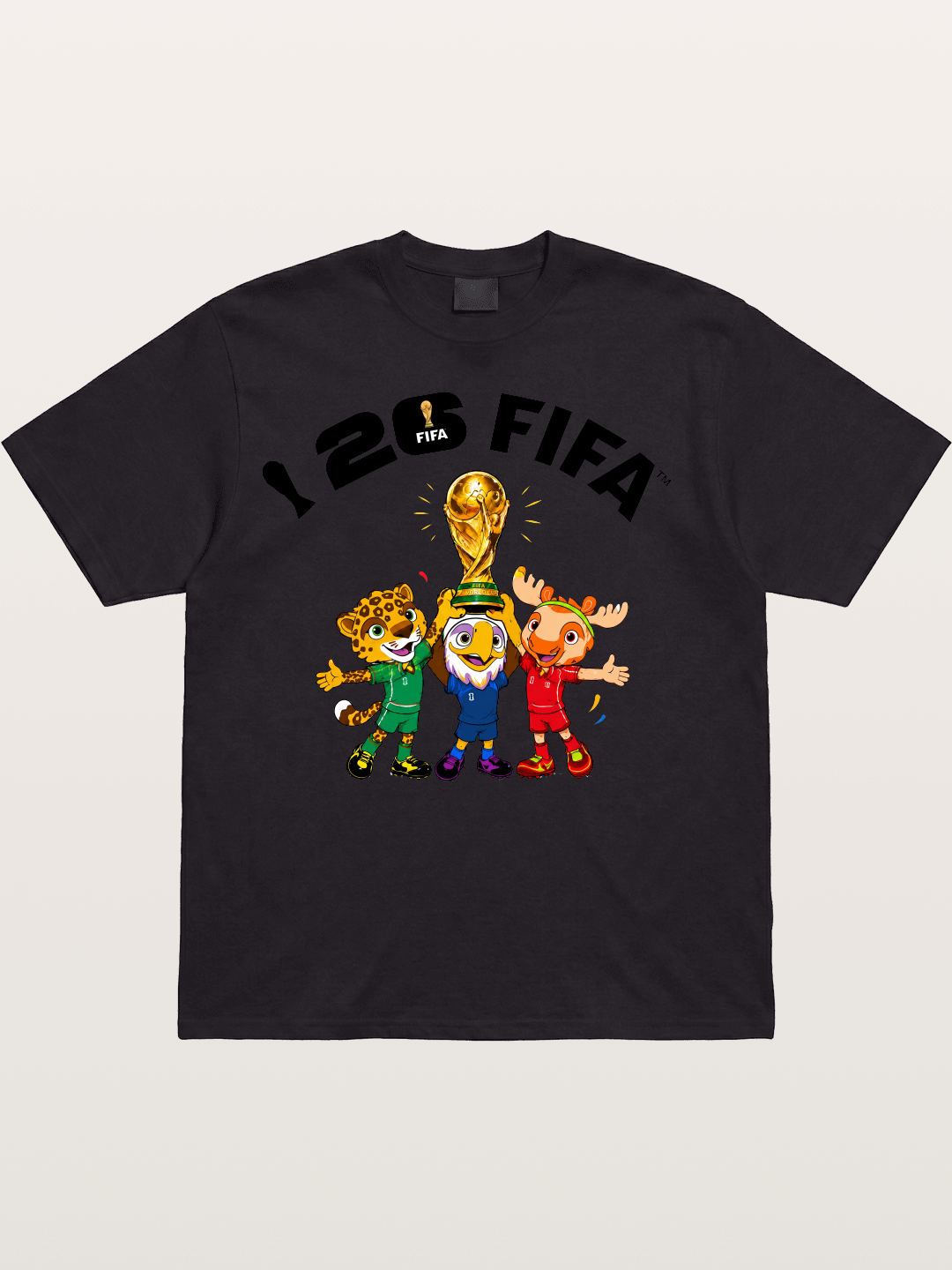 2026 FIFA Mascots Trophy Graphic Cotton T-shirt
