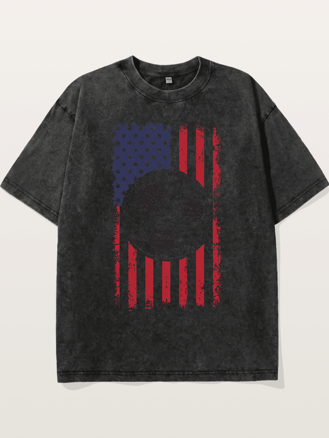 USA Flag Soccer Ball 2026 Vintage Washed T-shirt