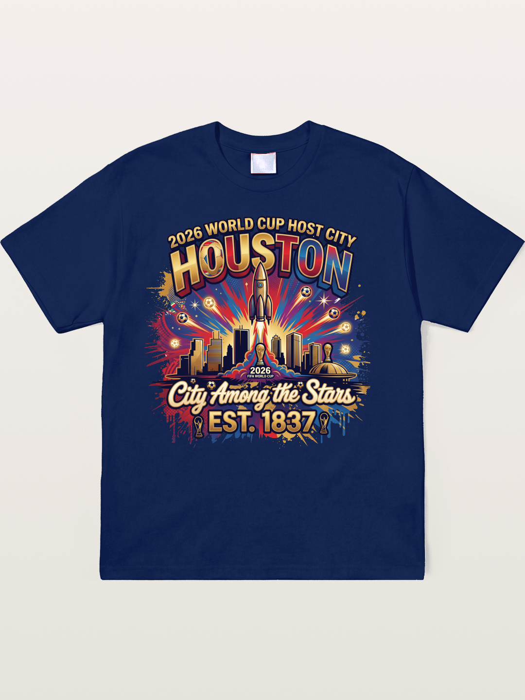 Houston 2026 Host City Art Soft-Stay T-shirt