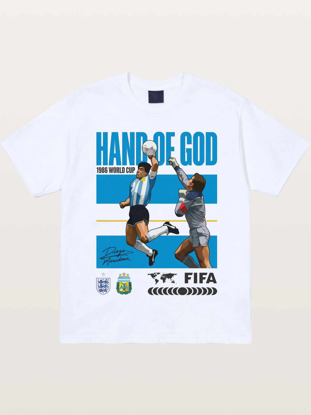 Hand of God 1986 WC Art Gildan T-shirt