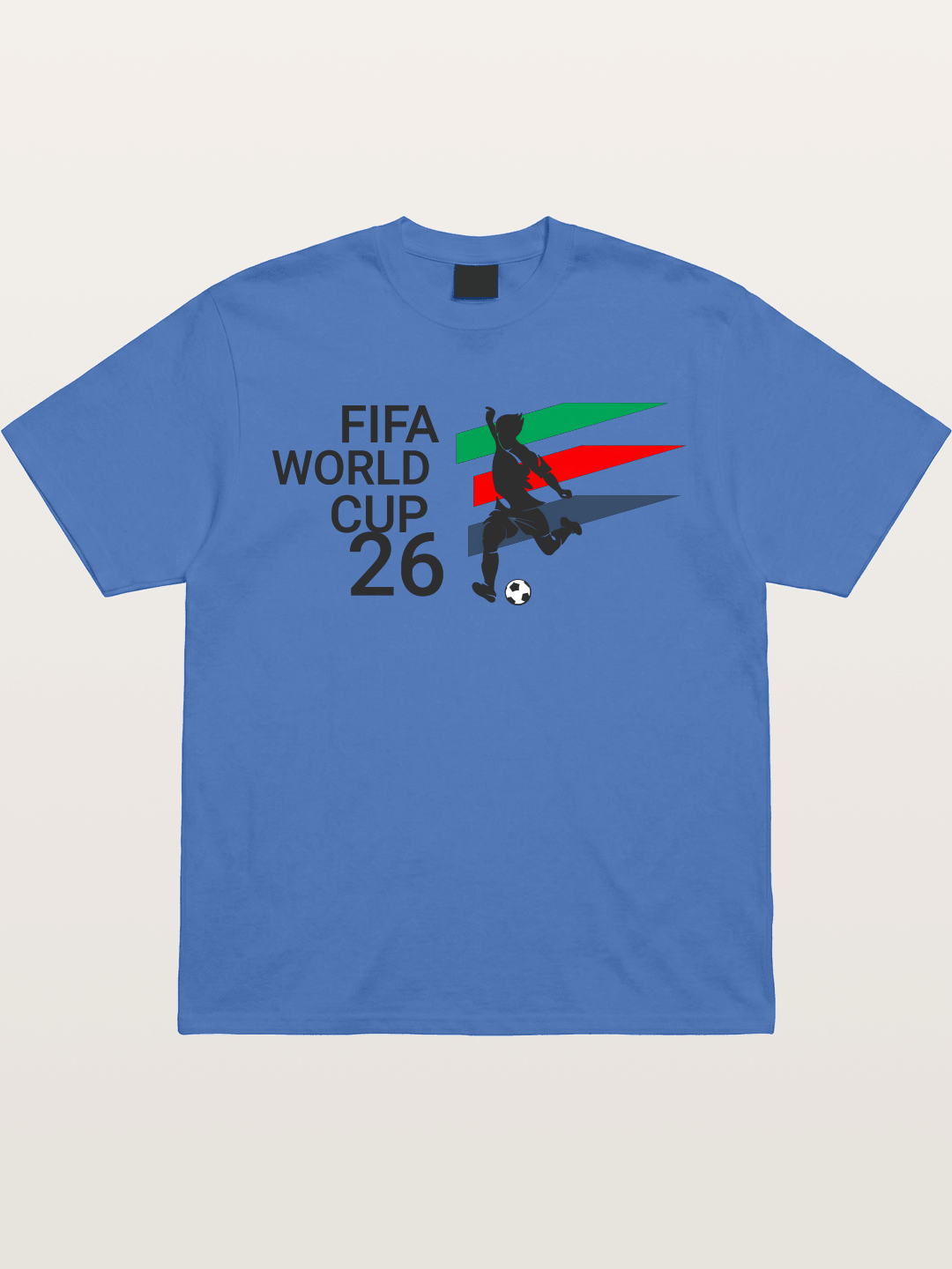 2026 WC Soccer Player Color Stripes Gildan T-shirt