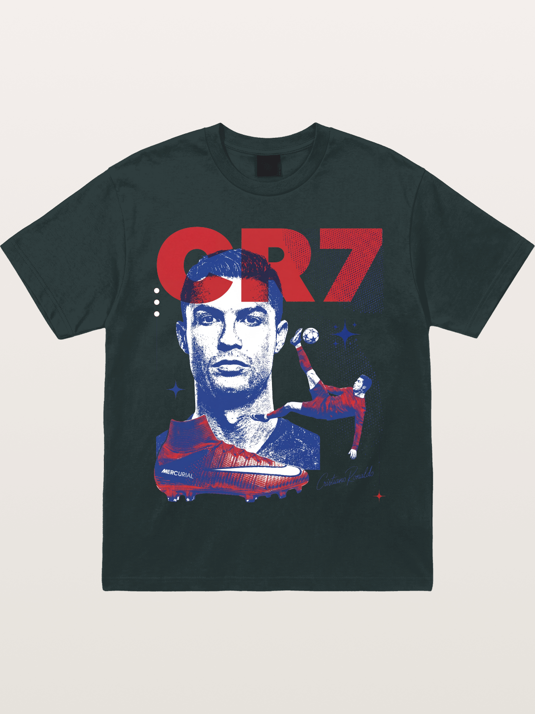 CR7 Retro Halftone Print Gildan T-shirt