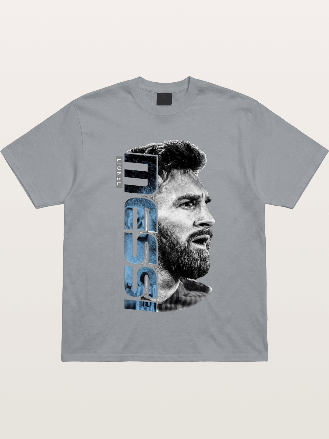 Messi Vertical Typography Art Gildan T-shirt