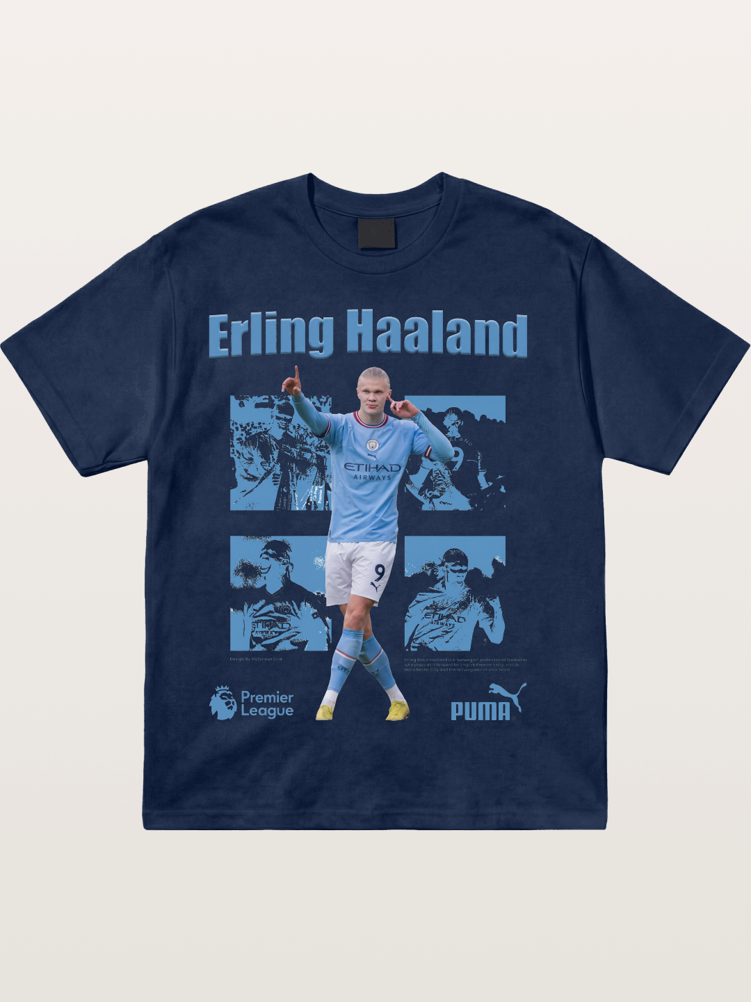 Haaland Premier League Poster Cotton T-shirt