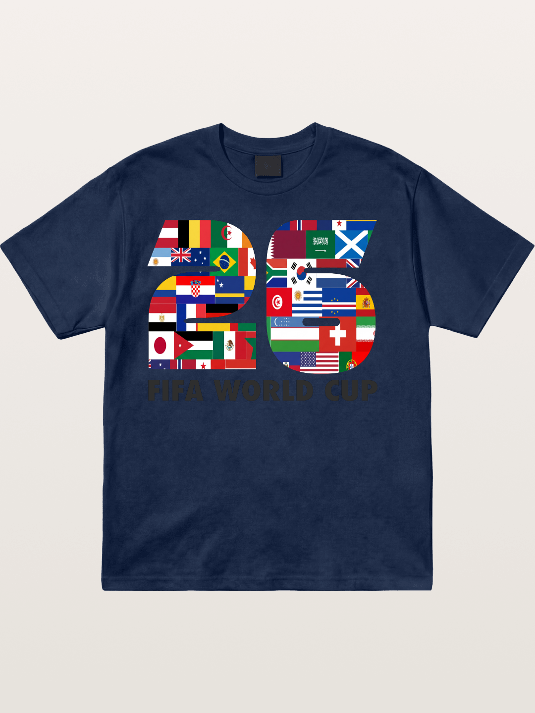 2026 World Cup Nations Flags Collage Cotton T-shirt