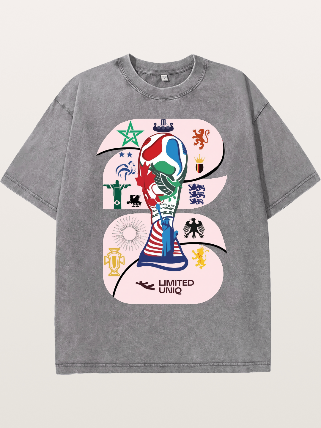 2026 World Cup Trophy Collage Washed T-shirt