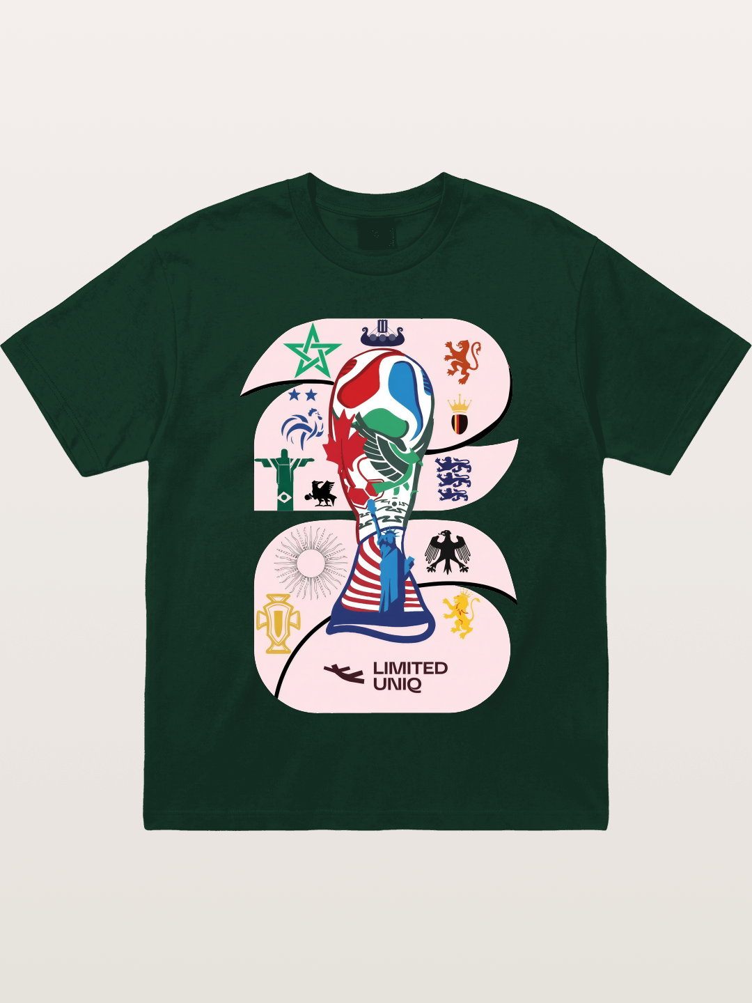 2026 World Cup Trophy Collage Gildan T-shirt