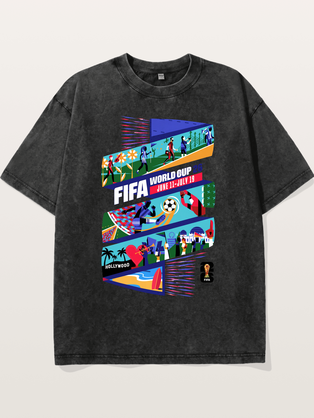 FIFA 2026 LA WC Poster Washed T-shirt
