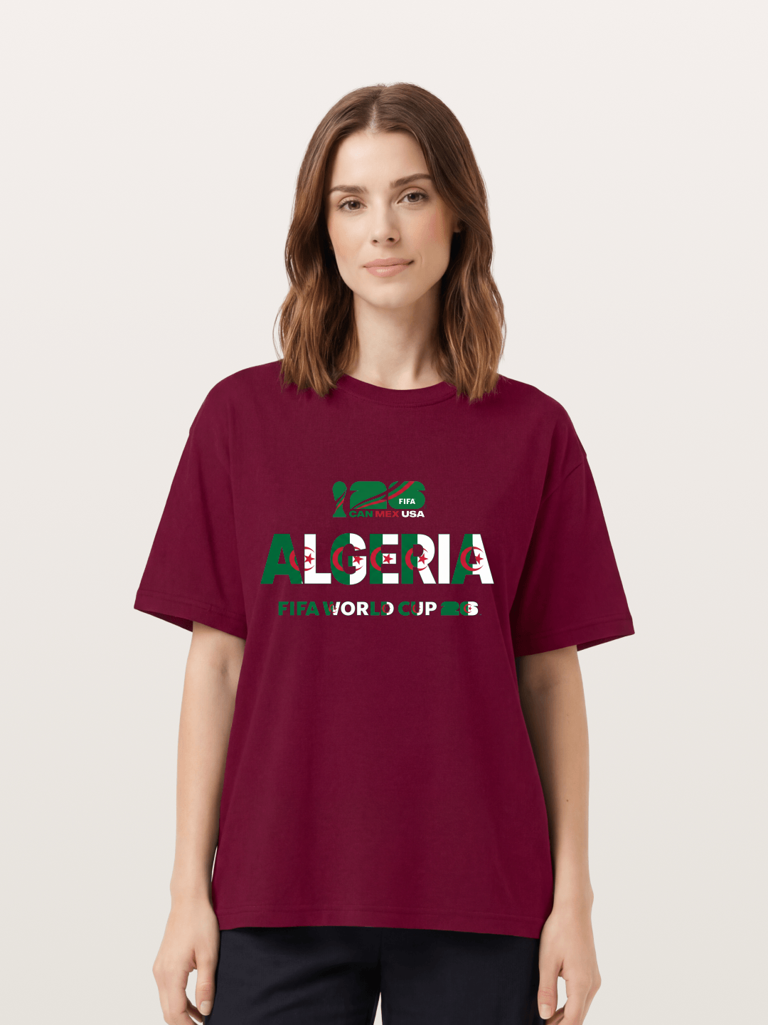 Algeria 2026 Flag Motif Art Gildan T-shirt