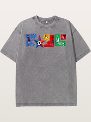 USA Women Soccer Collage Art Washed T-shirt